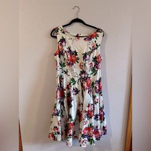 Grace Karin white Floral Dress 2X